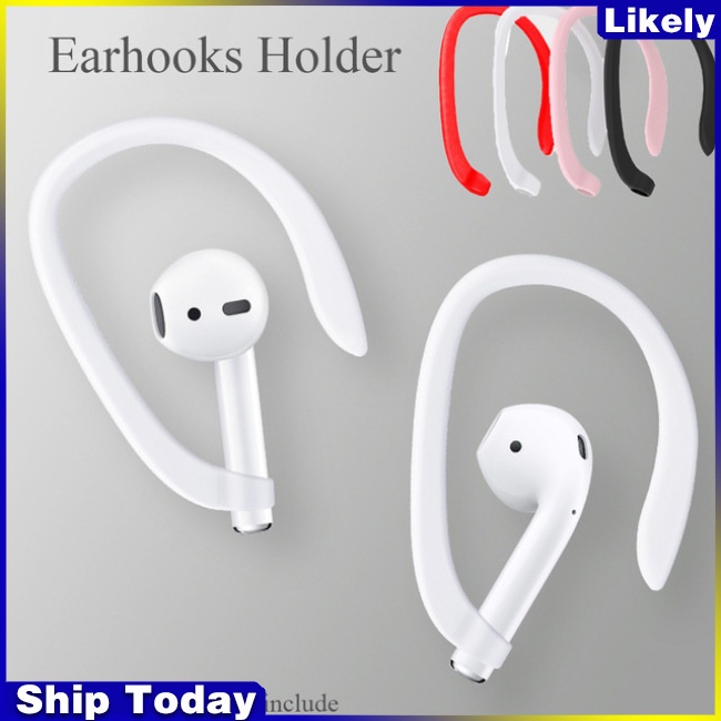 1 Cặp Móc Bảo Vệ Tai Nghe Không Dây Apple Airpods Bằng Silicon Phong Cách Thể Thao Tiện Dụng