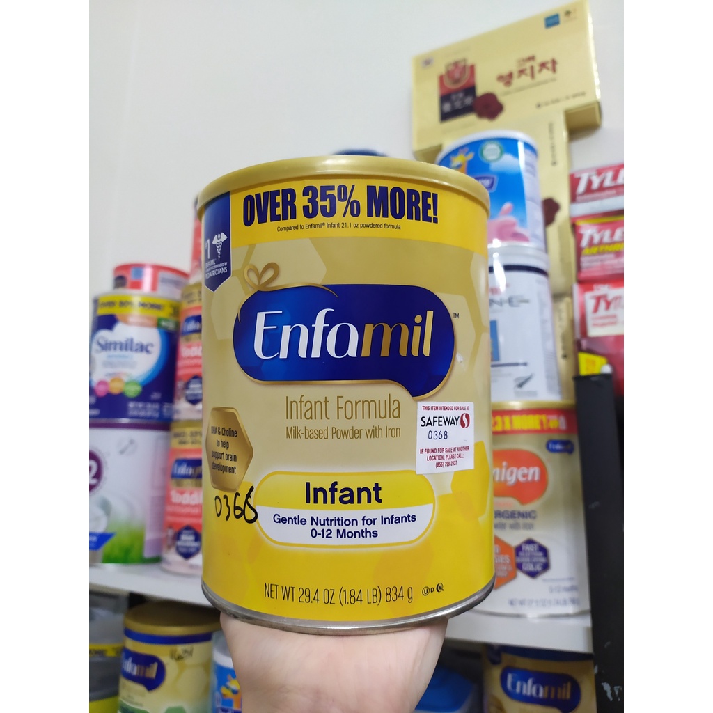 [SALE] Sữa Enfamil Infant Formula cho bé 0-12 tháng 834g date 9-11/2022
