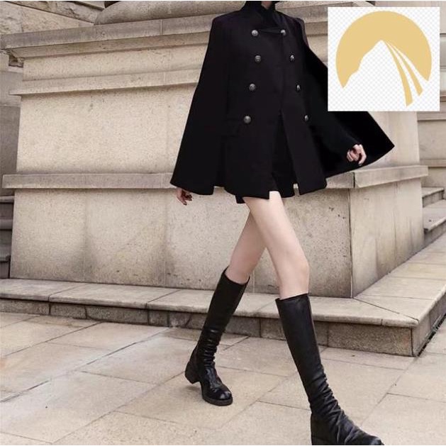 [ Sale nhanh] [ORDER] Áo khoác dạ cape đính khuy sang chảnh (có ảnh + video) | BigBuy360 - bigbuy360.vn