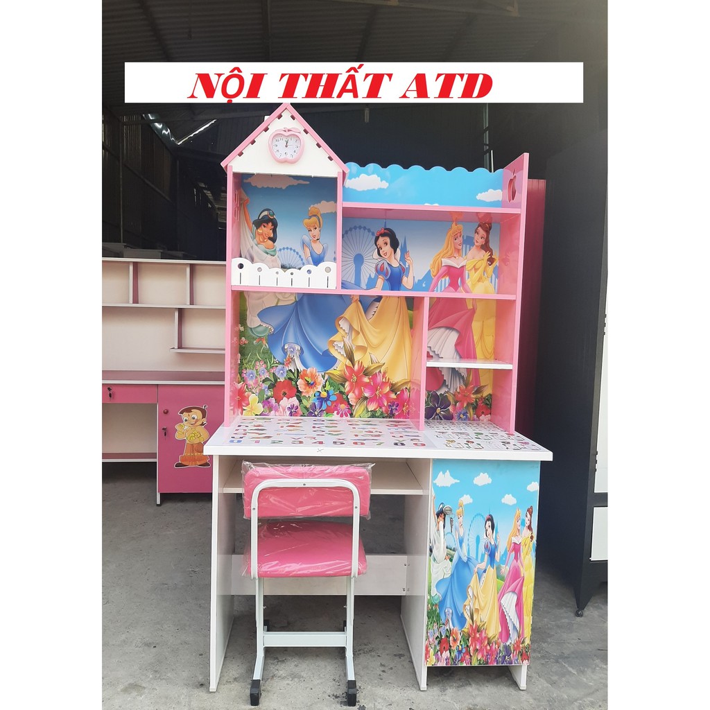 Bàn học sinh nhựa in hình công chúa đẹp, dễ thương cho bé gái | BigBuy360 - bigbuy360.vn