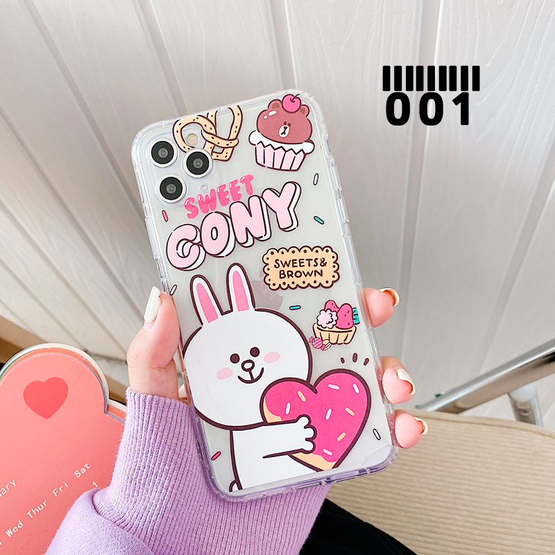 Ốp Lưng Tpu In Hình Gấu Brown Và Thỏ Cony Đáng Yêu Cho Huawei Nova 3i 5t 7i 7 Se Y6P Y7P Y6S