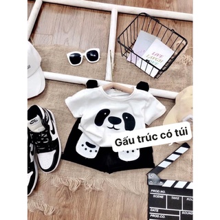 Bộ gấu trúc có túi bé trai