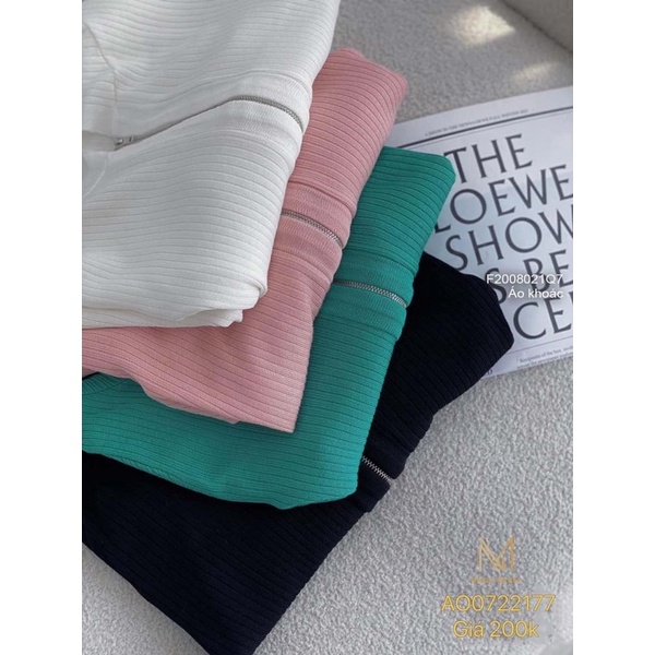 Áo khoác len có nón kéo khóa hàng nhập chuẩn