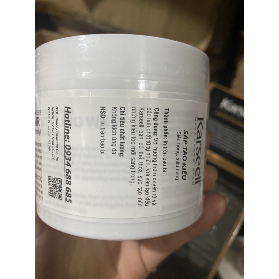 Sáp vuốt tóc nam Karseell Maca Styling Barbershop Wax 100ml, wax tóc hương nước hoa cao cấp CHÍNH HÃNG
