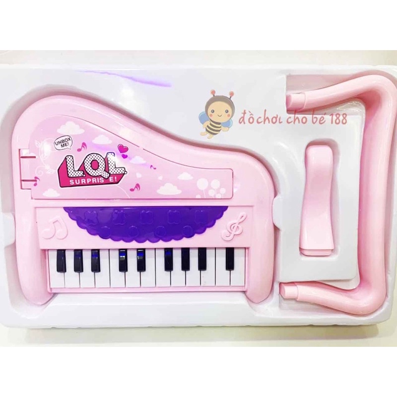 Đồ chơi đàn piano có đèn nhạc cho bé hình búp bê LOL cực xinh