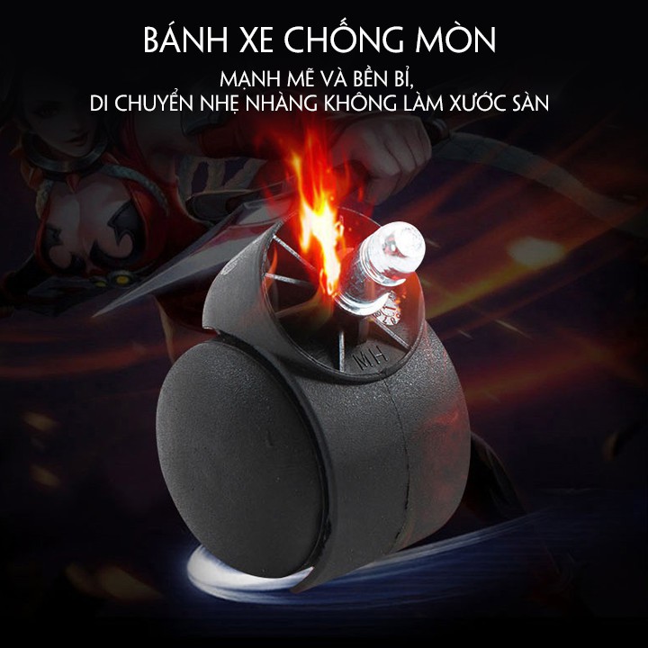 [GIÁ TỐT + SẴN HÀNG] Ghế chơi game cao cấp Ghế gaming có massage, chân xoay , ngả 135 độ, ( màu đỏ ,