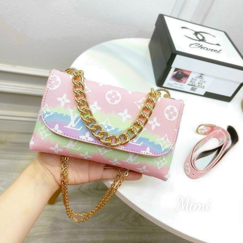 Túi Đeo Chéo đeo bụng in hoạ tiết cầu vồng❣️Freeship❣️