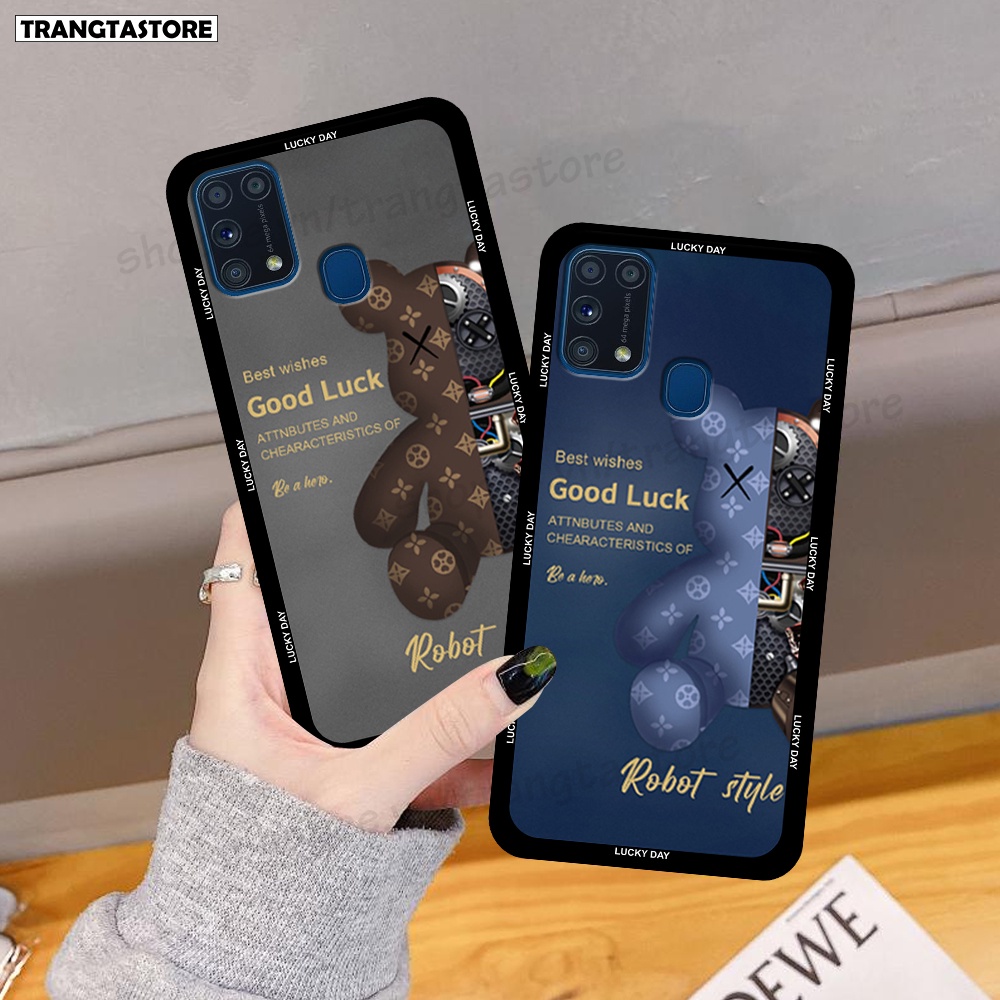 Ốp lưng Samsung M31 in hình gấu Bearbrick,Mountain,xanh,đen,đỏ giá rẻ