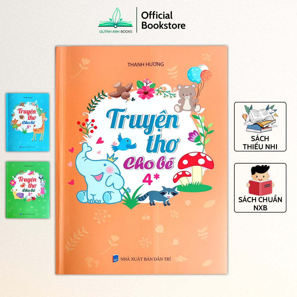 Sách - Truyện thơ cho bé từ 3 đến 5 tuổi nuôi dưỡng tâm hồn trẻ - NPH Việt Hà