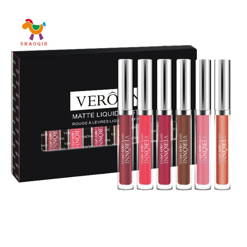 VEET (Hàng Mới Về) Set 6 Thỏi Son Kem Veronni Tông Lì Chống Nước Lâu Trôi