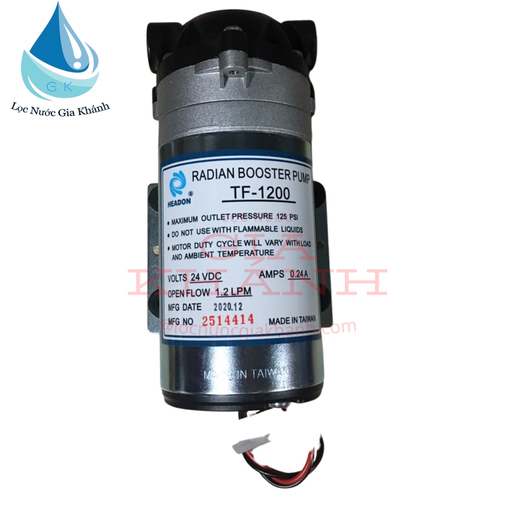 Bơm máy lọc nước Headon HF-8377( TF-1200) made in taiwan