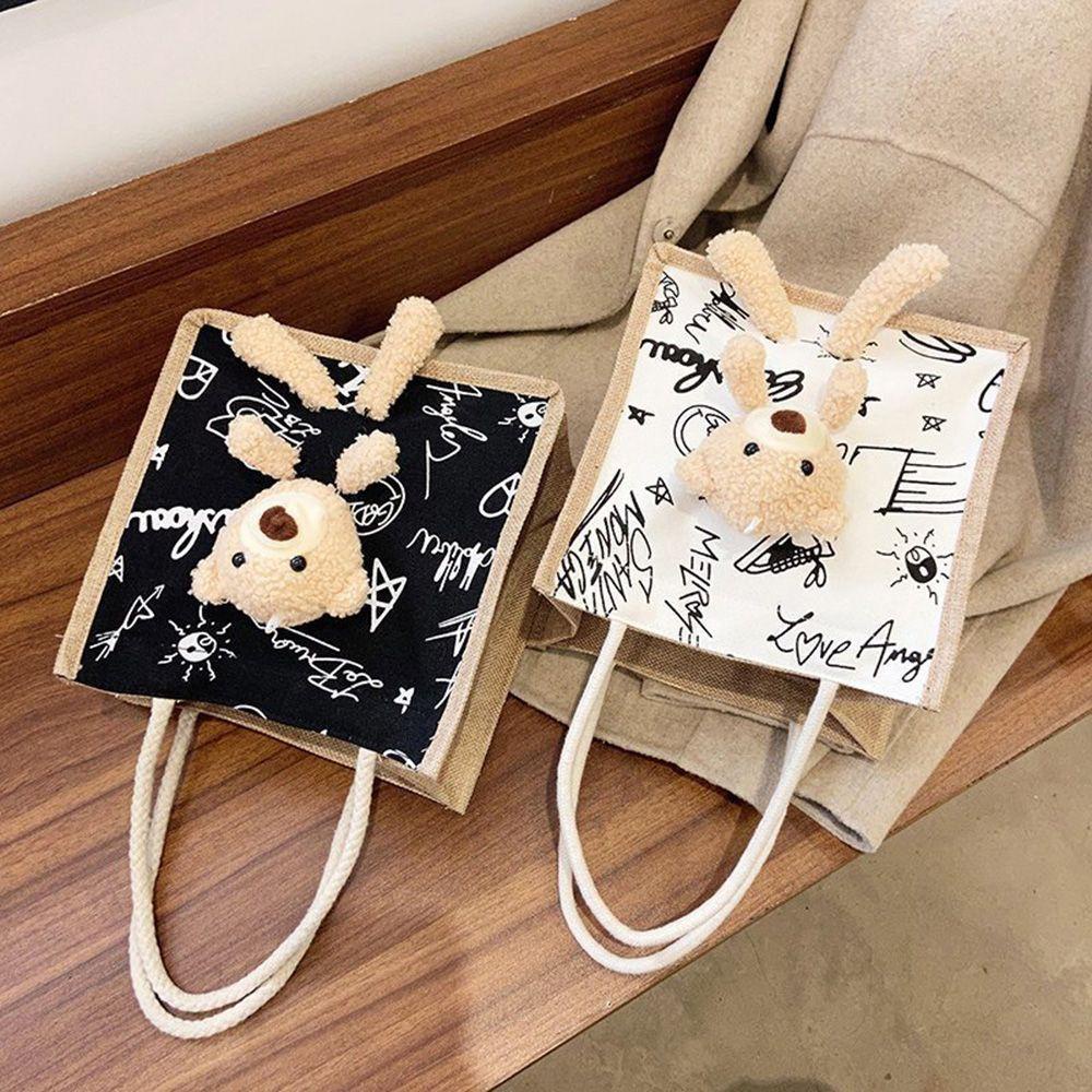 Túi vải Đa Năng Họa Tiết Gấu Dễ Thương