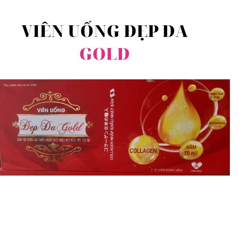Viên uống Đẹp da GOLD Hộp 45 viên - Cân bằng nôi tiết, làm đẹp da và tạo hương thơm cơ thể.