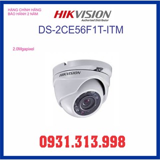 Camera hd-tvi dome hồng ngoại 3.0 megapixel hikvision ds-2ce56f1t-itm