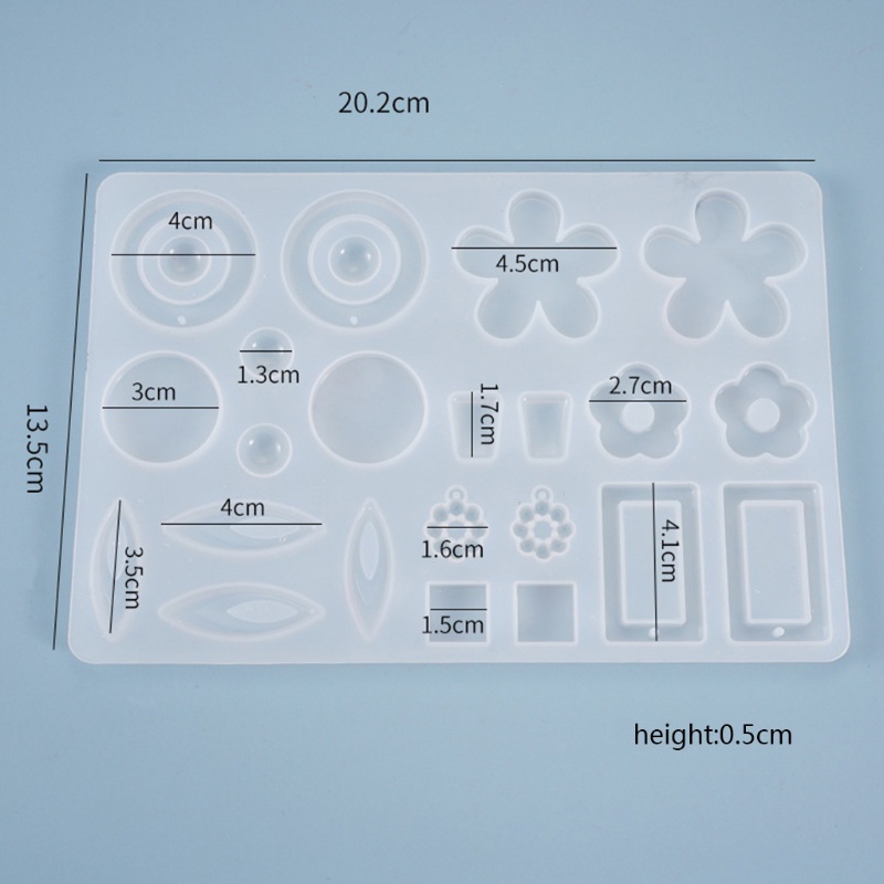 Khuôn Silicone Làm Móc Khóa Epoxy Resin DIY