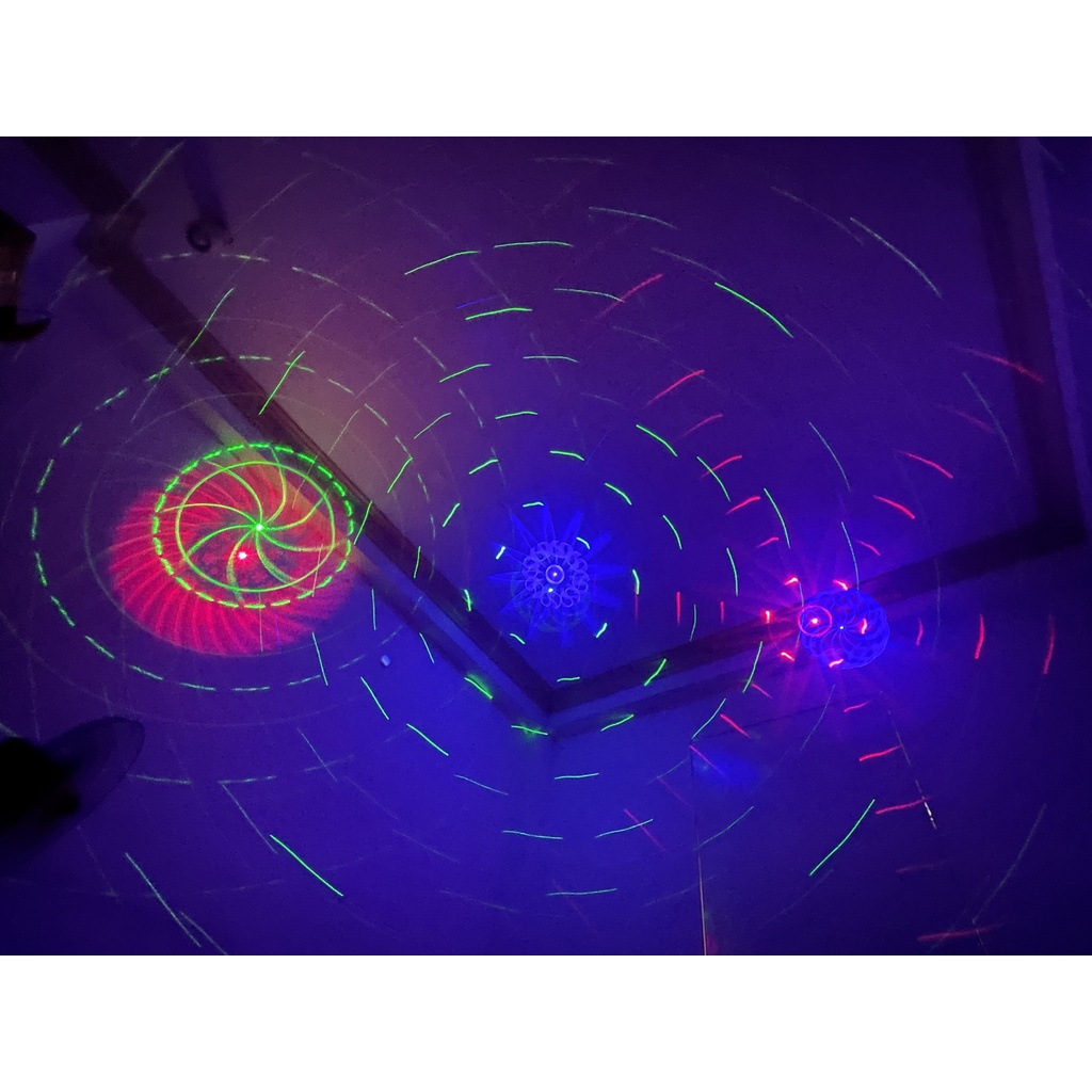 Đèn Laser 9 mắt nháy theo nhạc cao cấp| Đèn Laser Phòng Bay Vũ Trường Karaoke