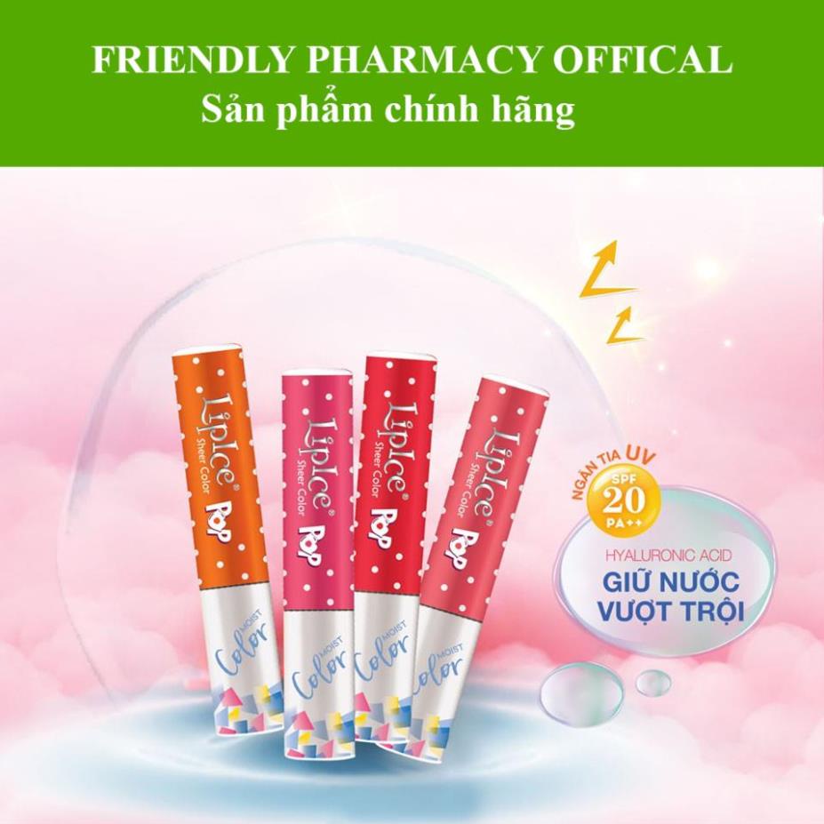 Son dưỡng LipIce Sheer Color Pop có màu 2.4g – dưỡng ẩm tối ưu, bảo vệ môi hiệu quả SPF 20 PA+++