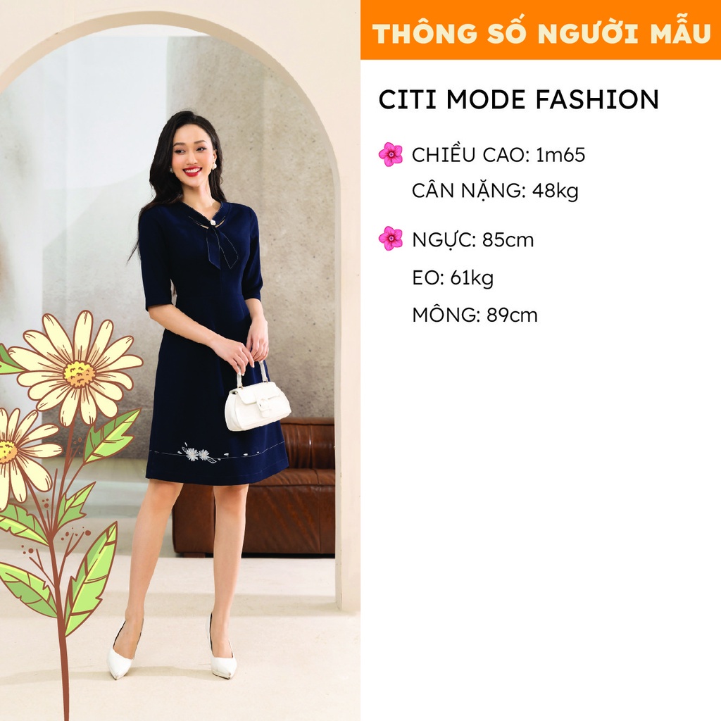 Đầm công sở CITI MODE FASHION dáng ôm peplum thiết kế tay lỡ phối hoa eo DH3027
