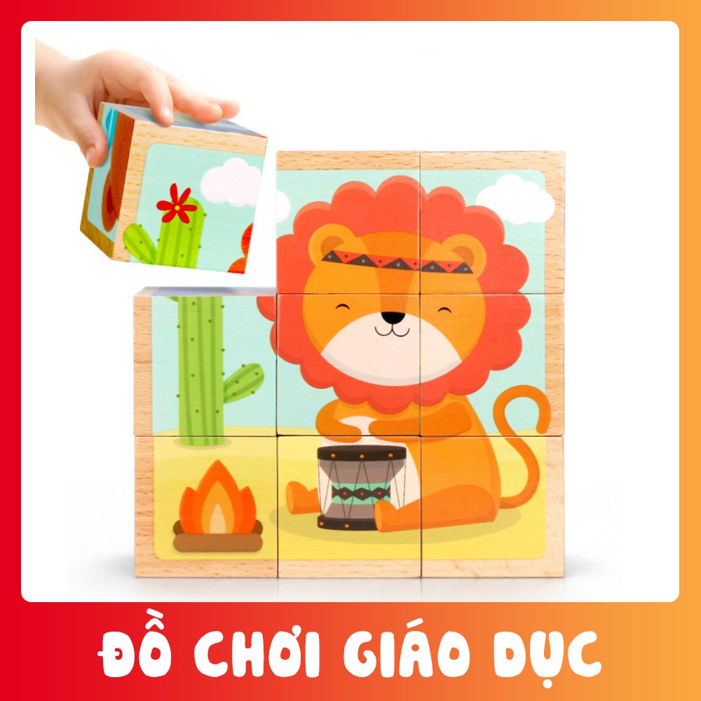 Khối gỗ ghép hình 6 mặt Hàn Quốc