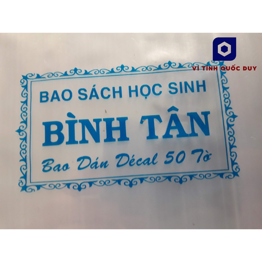 [Loại mỏng] 1 xấp 10 cái. KT (20 x 24 cm). Bao kiếng bao sách học sinh. Vi Tính Quốc Duy.