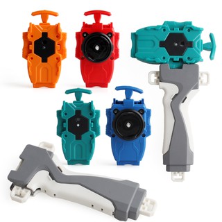 Con quay đồ chơi beyblade burst 4 màu có dây kéo xoay và tay cầm bệ phóng
