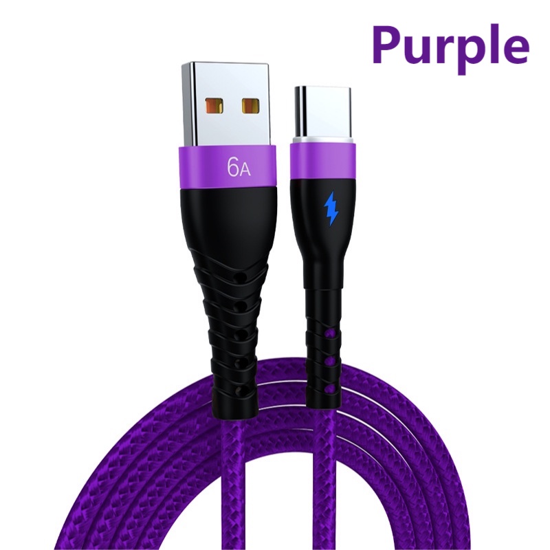 Dây Cáp Sạc Nhanh Micro Usb/Type c 6A 66W Chất Lượng Cao