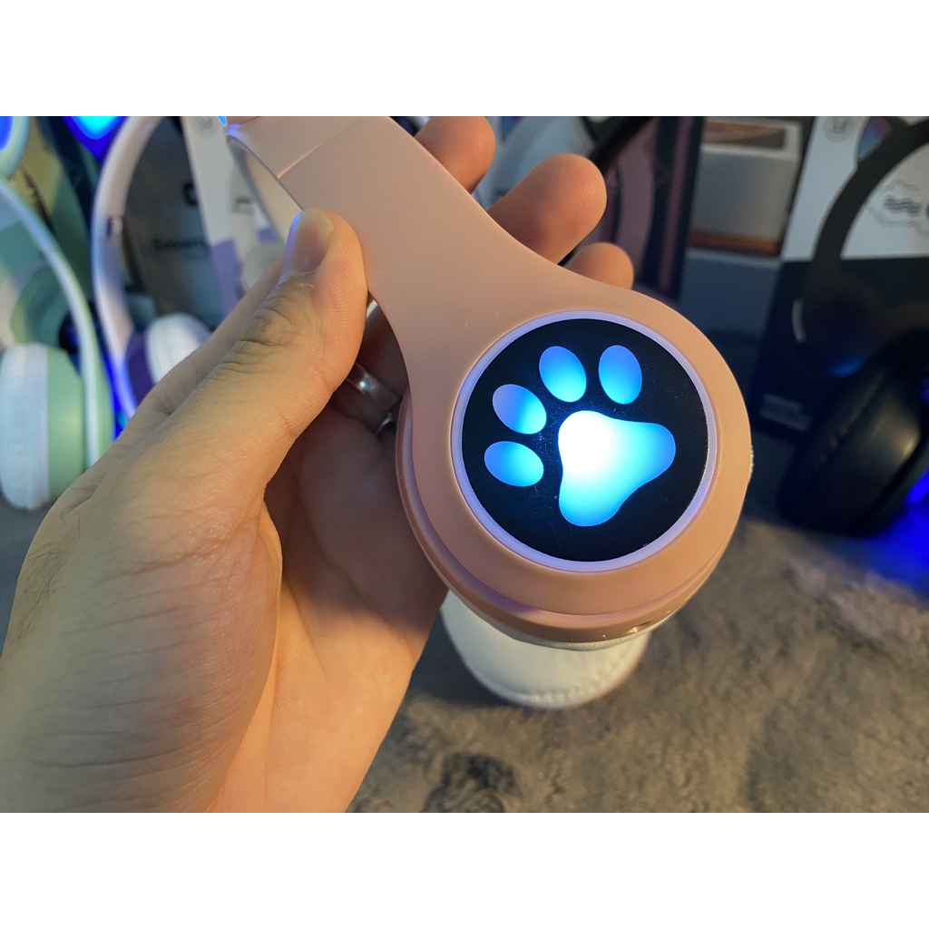 Tai Nghe Nhạc LED Chụp Tai Bluetooth CATEAR VZV-23M TAI MÈO Headphone Úp Tai Không Dây