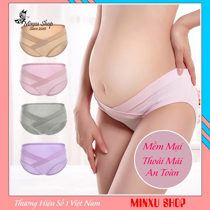 Quần lót bầu cạp chéo cotton chất đẹp mỗi quần 1 túi zip cao cấp - Mã LB01