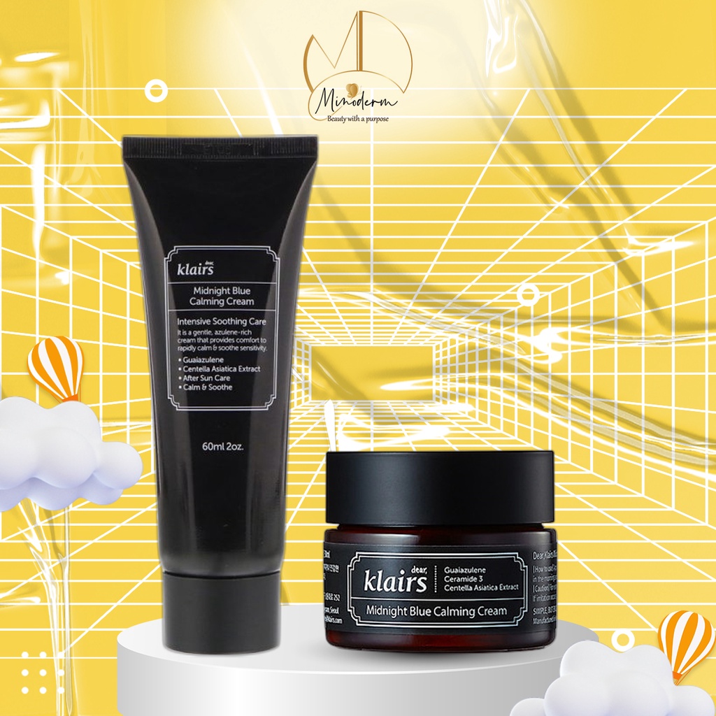 Kem dưỡng Dear Klairs Midnight Blue Calming Cream cấp ẩm và phục hồi da 30ml, 60ml