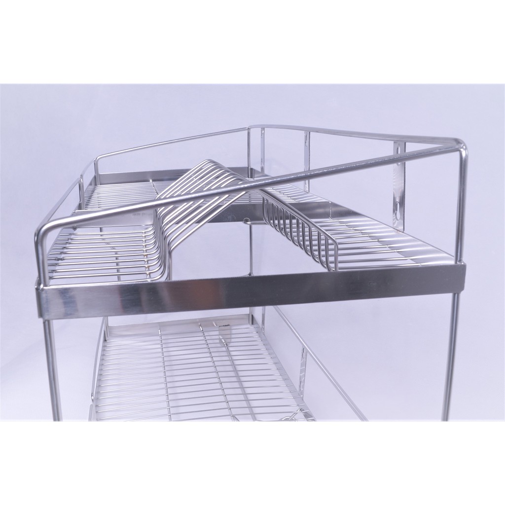 Kệ chén dĩa 2 tầng Inox SUS 304 - kệ inox - kệ nhà bếp