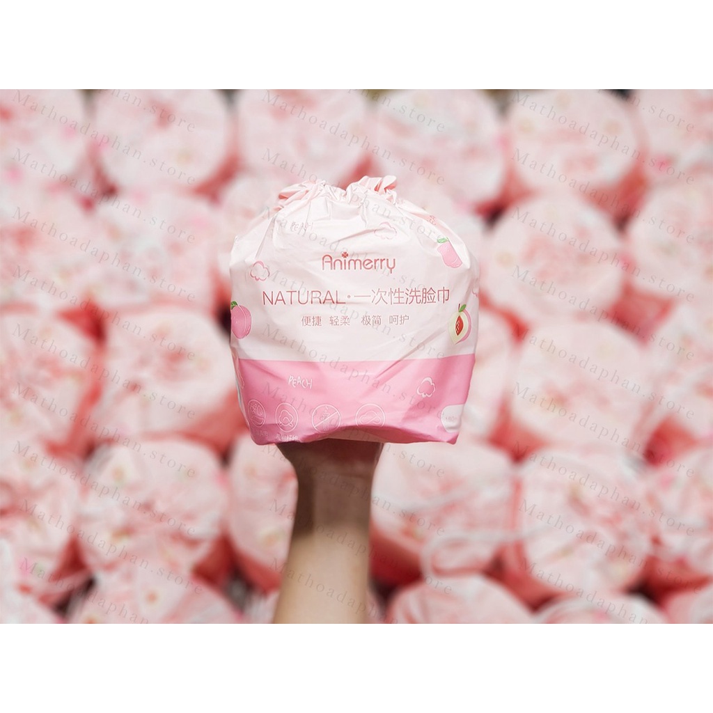 Khăn Lau Mặt Khô Dùng Một Lần Animerry (số 1 - 40 khăn/cuộn)