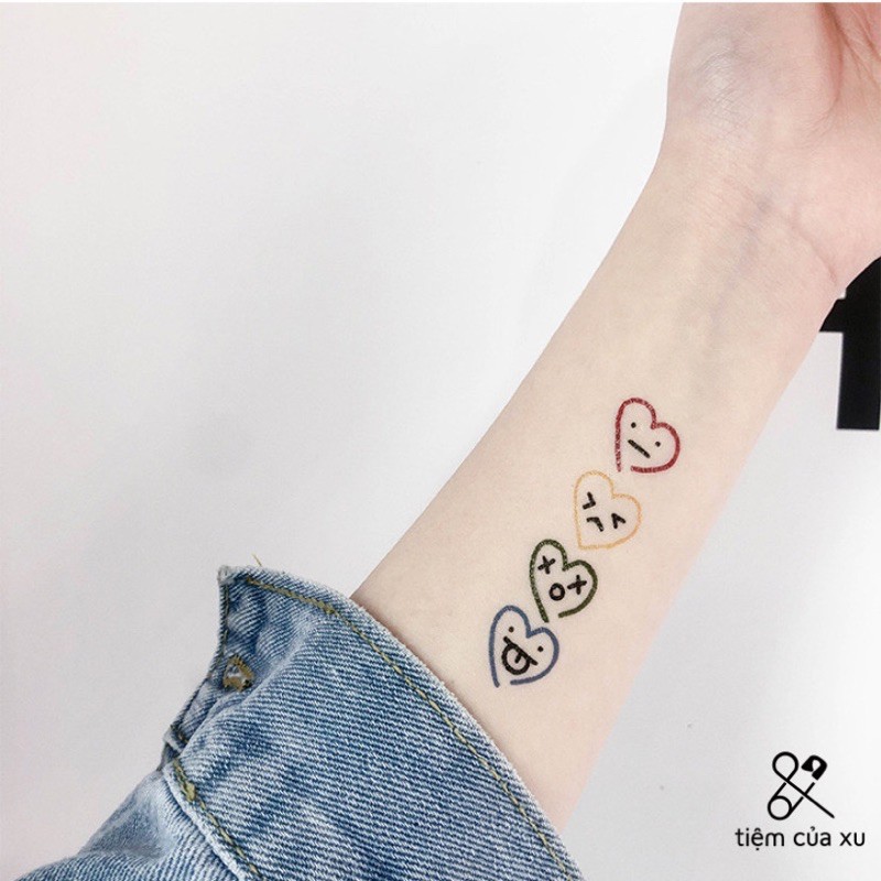 Hình xăm dán, miếng dán xăm tạm thời mini tatoo - tiemcuaxu