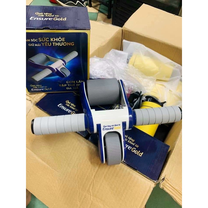 Con lăn tập bụng  siêu chắc tặng kèm thảm tập đầu gối, dễ tập, giảm mỡ nhanh, cải thiện vòng 1