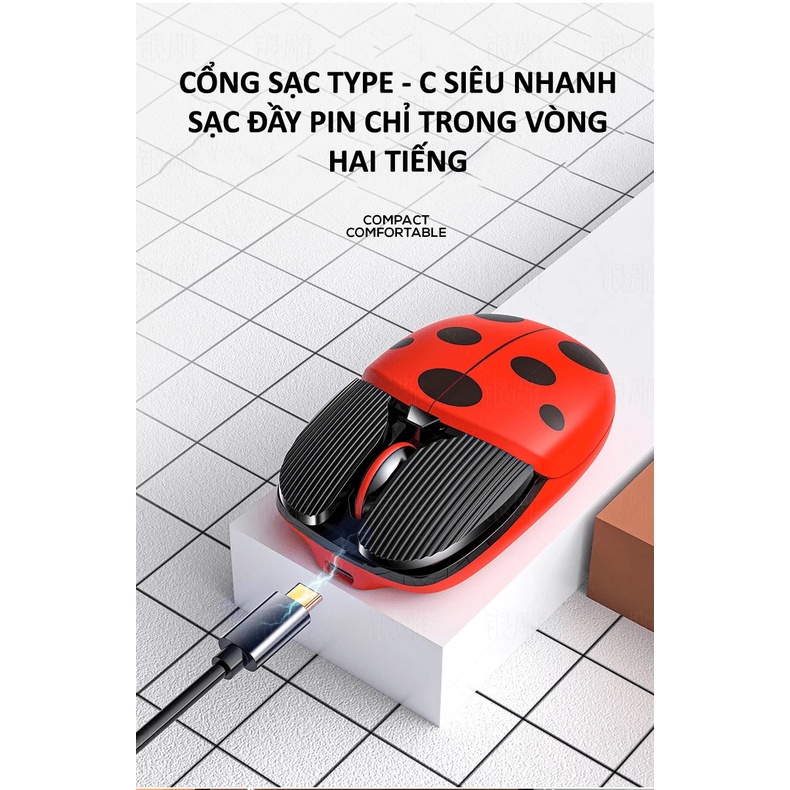 Chuột không dây A10 thiết kế nhỏ gọn in hình thú cưng dễ thương kết nối bằng Bluetooth và chip USB tiện lợi dùng cho văn