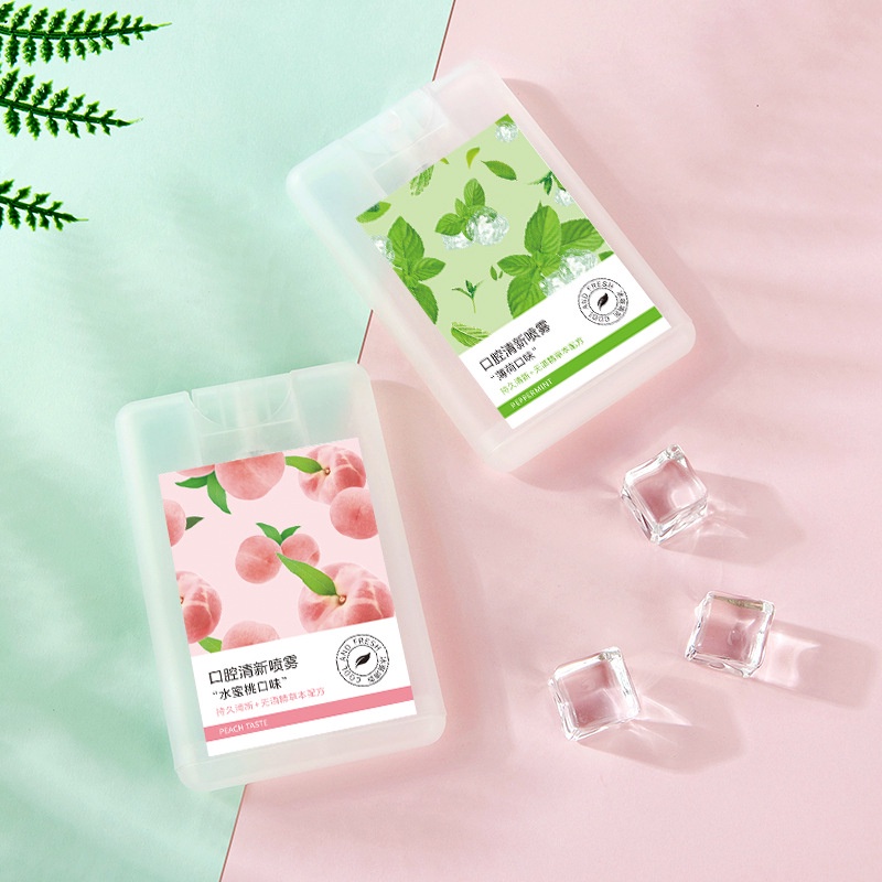 Xịt Thơm Miệng HEYXI 20ml Vị Đào Và Bạc Hà Thơm Mát (Dạng Hộp) A270