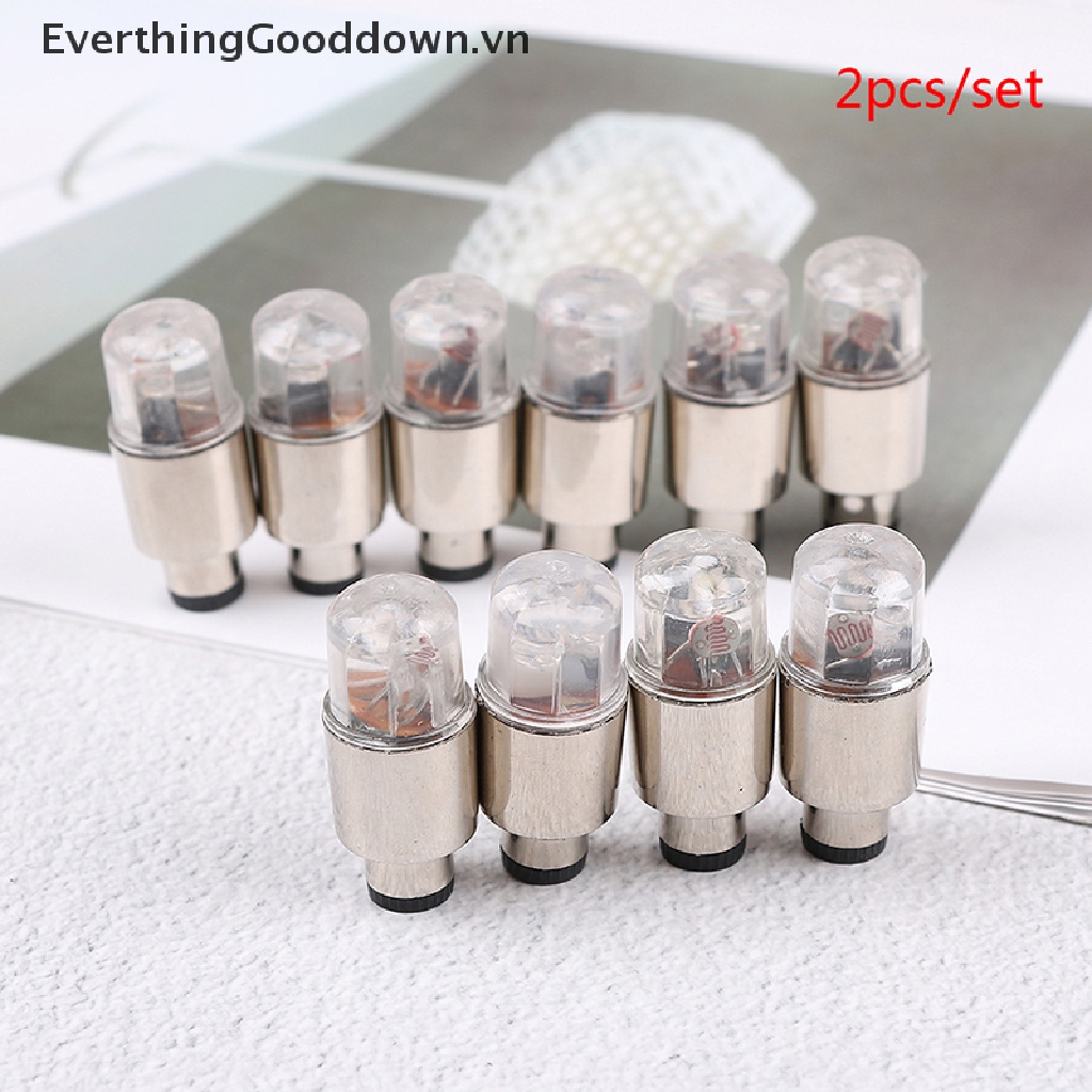 Everthinggooddown Set 2 Đèn Led Cảm Ứng Rung Neon Gắn Van Lốp Xe Đạp / Xe Hơi