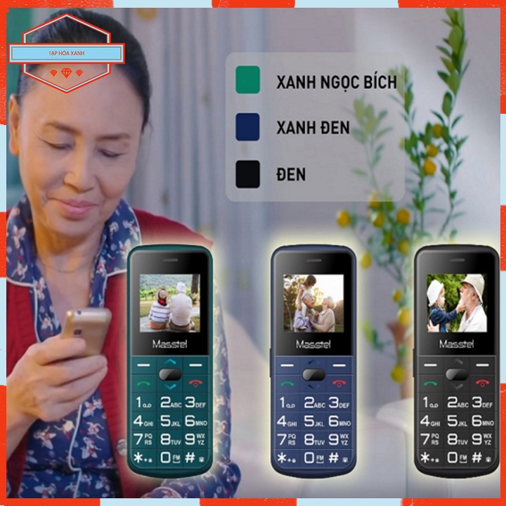 Điện Thoại Cục Gạch Pin Trâu Masstel Fami 11 Full Box Chính Hãng Bàn Phím Chữ Lớn Cho Người Già