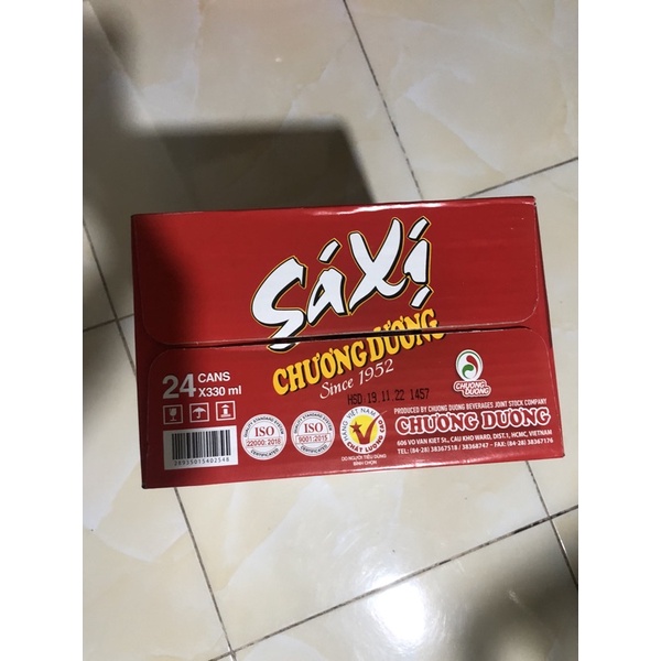 Nước ngọt xá xị Chương Dương thùng 24 lon x 330ml