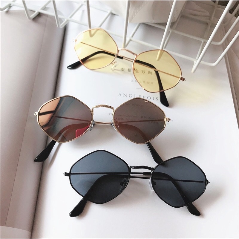 Kính mát nam nữ  chống UV400, thiết kế mắt vuông dễ đeo, màu sắc thời trang