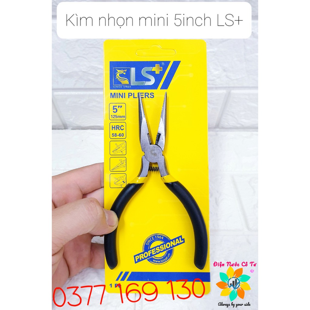 Kìm mỏ nhọn Kìm mũi nhọn lò xo 5inch LS+