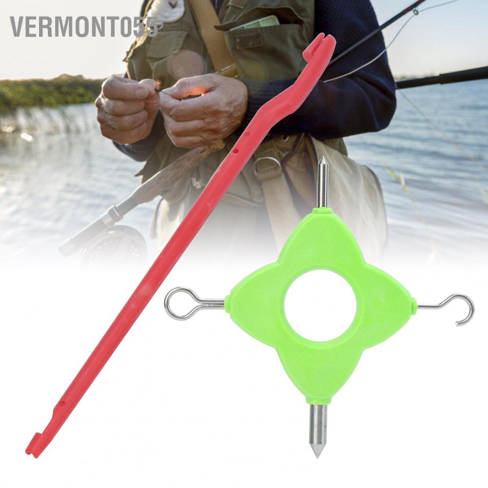 Vermont055 4 in 1 Multi Puller Tool Fishing Baiting Rigs Kit Carp Line Knotting Rig