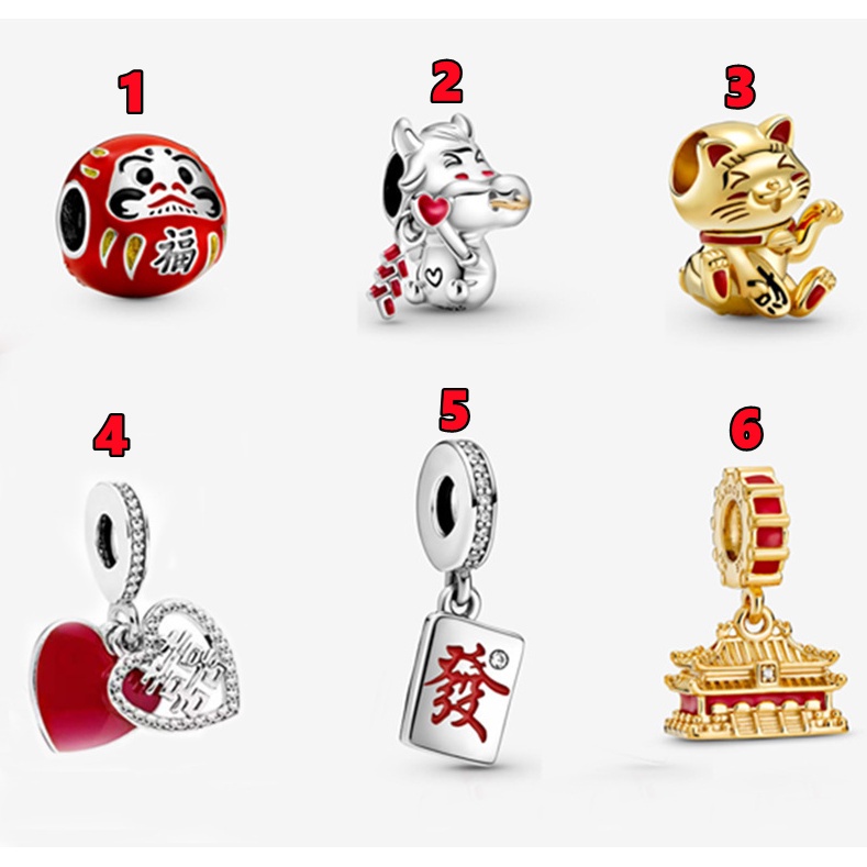 Mặt Dây Chuyền Hình Mèo May Mắn Phong Cách Cung Điện Trung Hoa Thời Trang