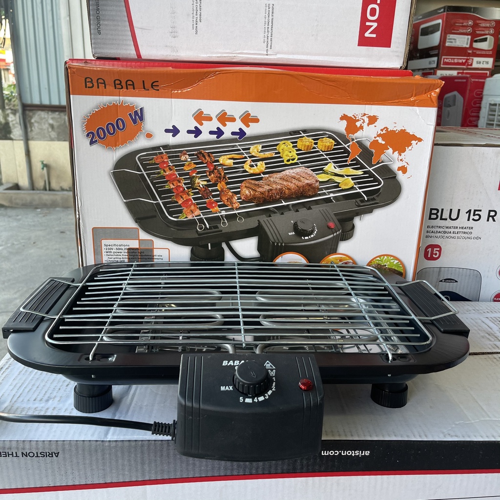 Bếp Nướng Điện Không Khói ELECTRIC BARBECUE GRILL - Công suất 2000W - An toàn cho gia đình