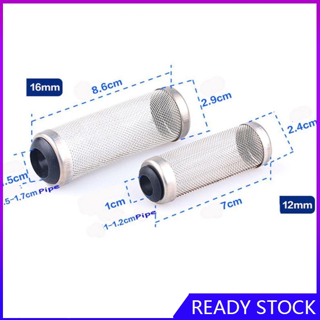 FL【COD Ready】Bịt tép inox 12mm tránh tắc lọc cho bể cá