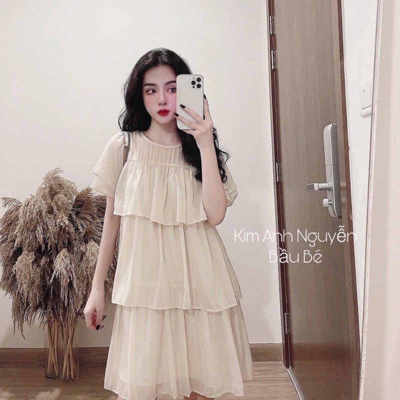 [Siêu hot] Váy Babydoll Tơ Bèo Tầng Siêu Xinh Có Ảnh Thật Kèm Video