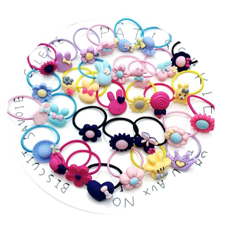 Set 20 Dây Chun Buộc Tóc Xinh Xắn Dành Cho Bé Gái