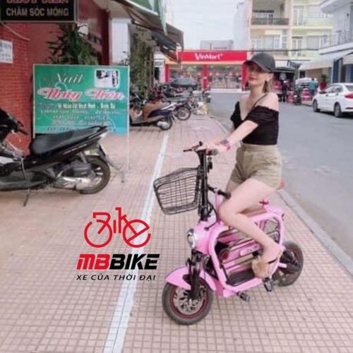 Xe Điện Hotgirl LHAZE - Xe Điện Thông Minh Gấp Gọn - Xe Đạp Điện Chính Hãng - Pin Lithium 12A - Bảo Hành 18 Tháng