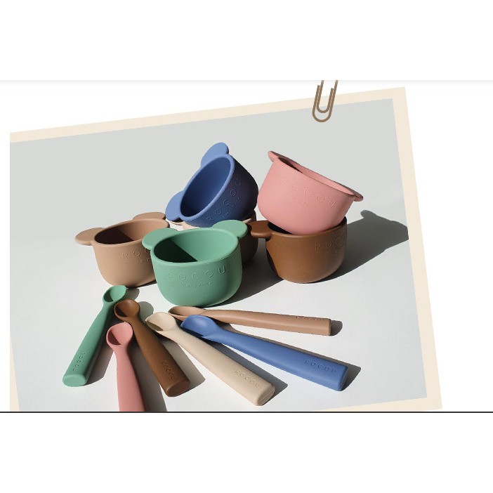 SET BÁT THÌA ĂN DẶM ROCOU HÌNH GẤU HÀN QUỐC