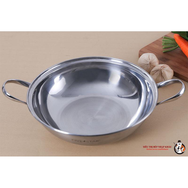 Nồi lẩu inox cao cấp 3 đáy Fivestar 26cm