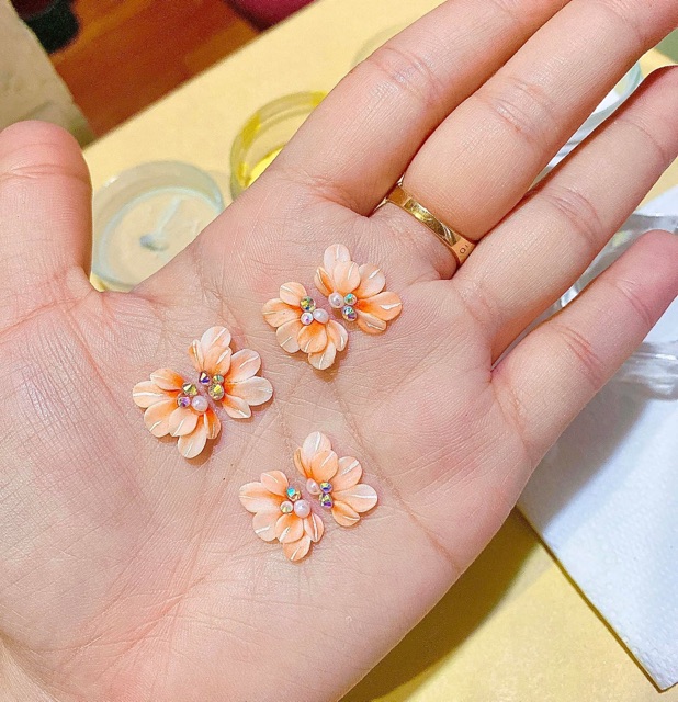 Cúc ruby (hoa bột nail) lên móng cực xinh nha .có đủ các màu cho khách lựa chọn ,còn 1 sét như hình 30b size 100k